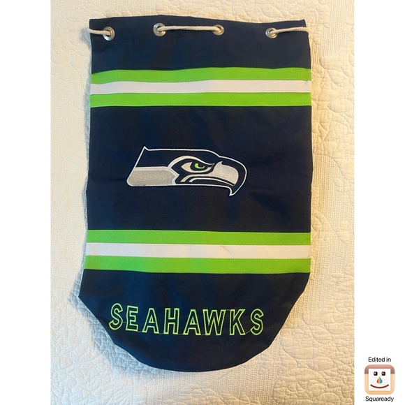 Seattle Seahawks Drawstring Bag / Backpack - Picture 2 of 5